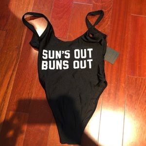 ‘Suns Out Buns Out’ One Piece Swimsuit